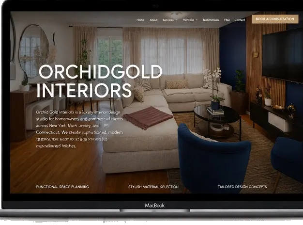 Modern custom business website example