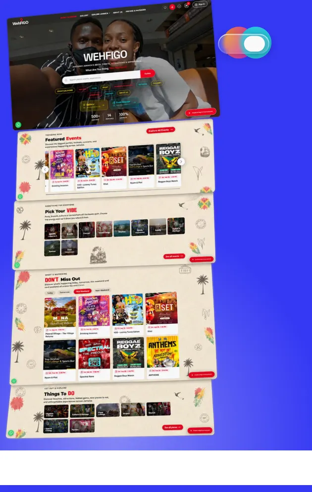 WehFiGo events platform website