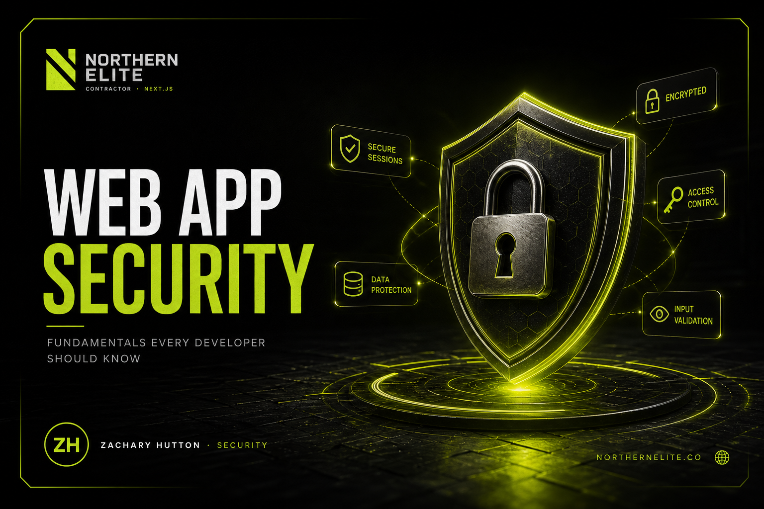 Web app security fundamentals concept cover