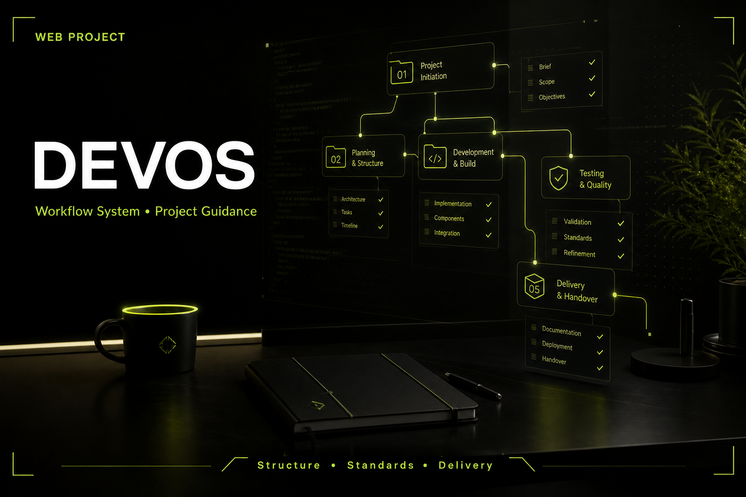 DevOS, workflow system for project guidance