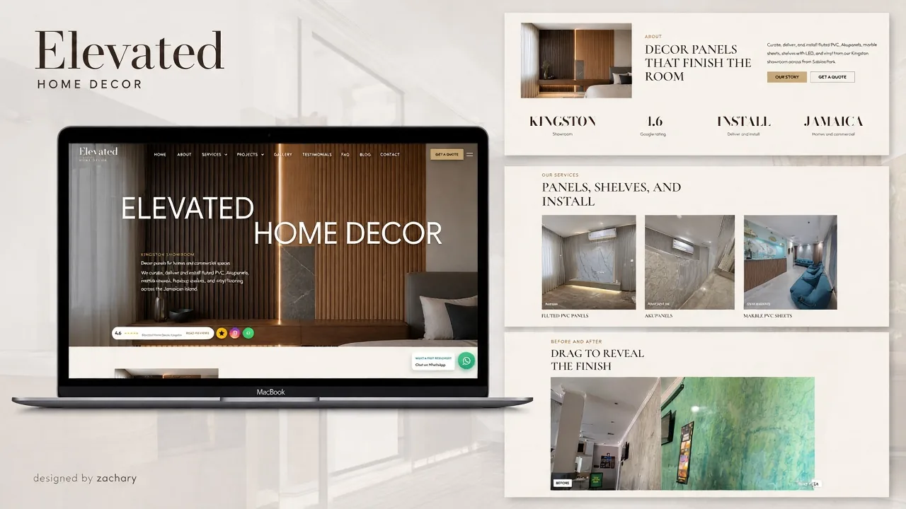 Elevated Home Decor website
