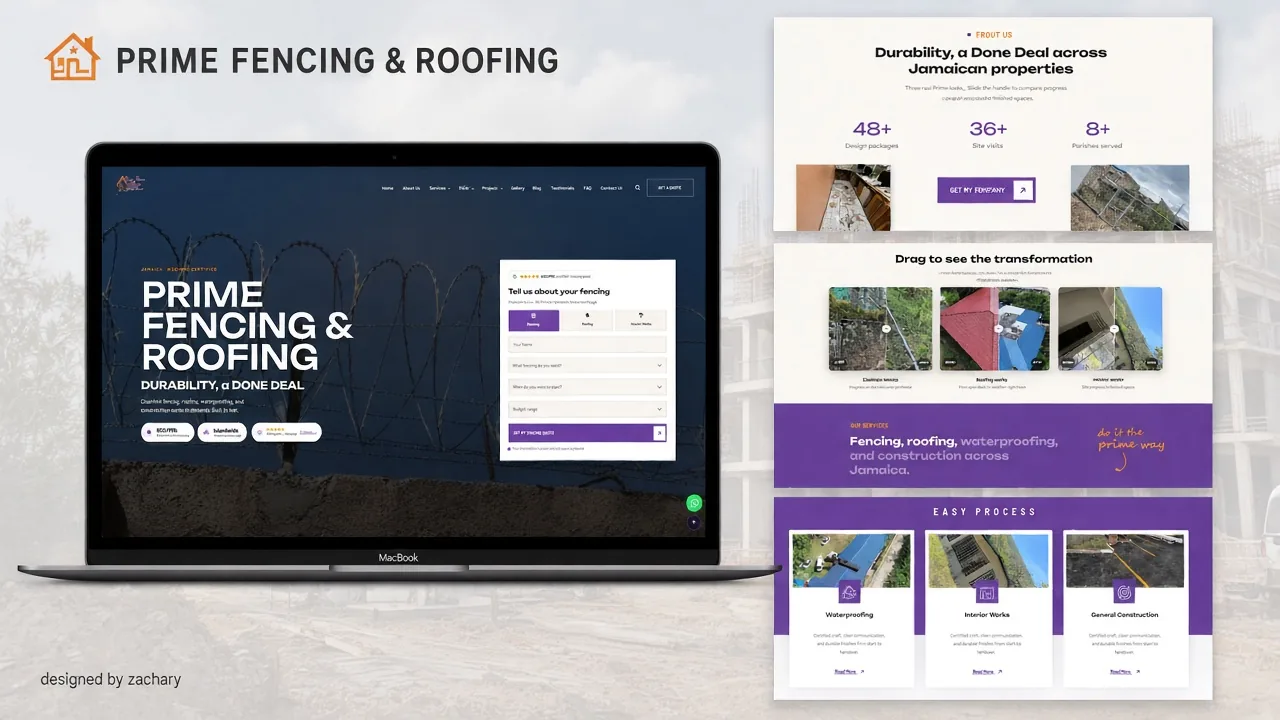 Prime Fencing website