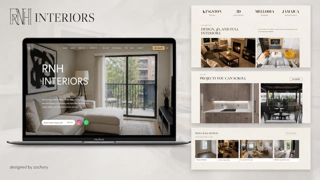 RNH Interiors website